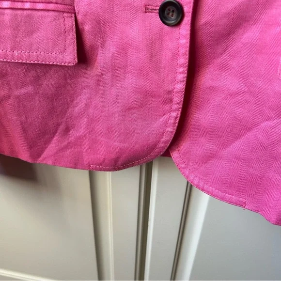 J. Crew Schoolboy Pink Linen Blazer - Picture 6 of 7